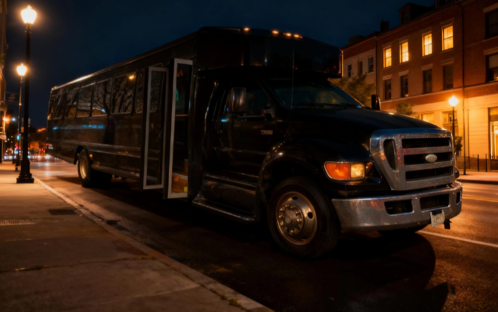 38–40 Pax Earthquake Party Bus — Just Limos party bus rental DC, Baltimore, Northern VA