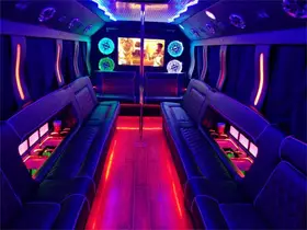 Blizzard party bus interior