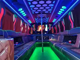 Hurricane party bus interior