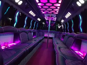 Raven party bus interior