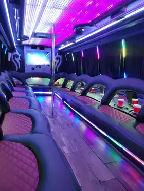 Tsunami party bus interior