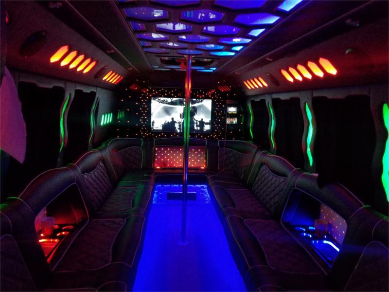 14–16 Pax Thunder Party Bus — Just Limos party bus rental DC, Baltimore, Northern VA