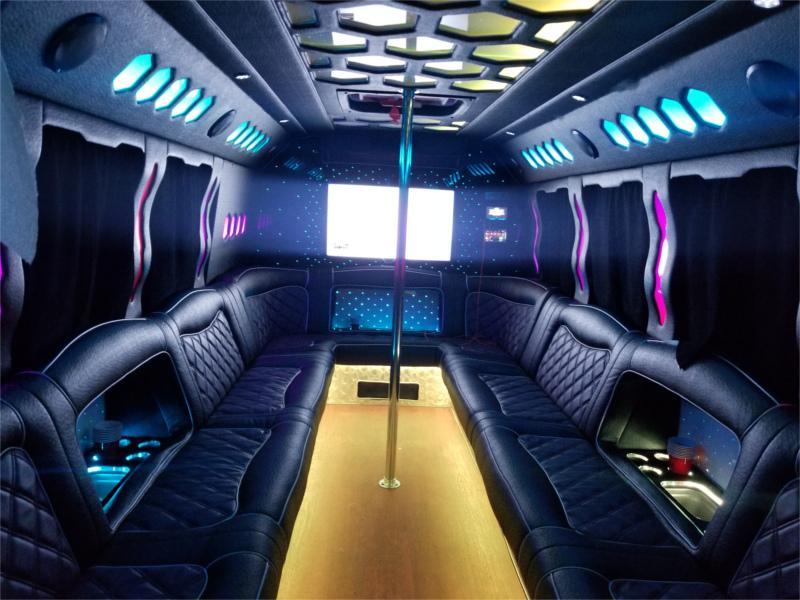 14–16 Pax Thunder Party Bus — Just Limos party bus rental DC, Baltimore, Northern VA