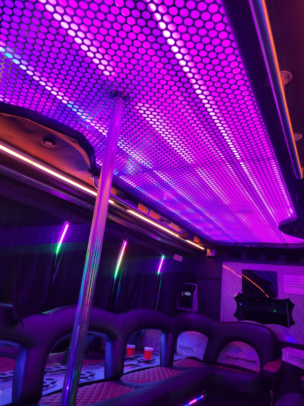 28–30 Pax Tsunami Party Bus — Just Limos party bus rental DC, Baltimore, Northern VA